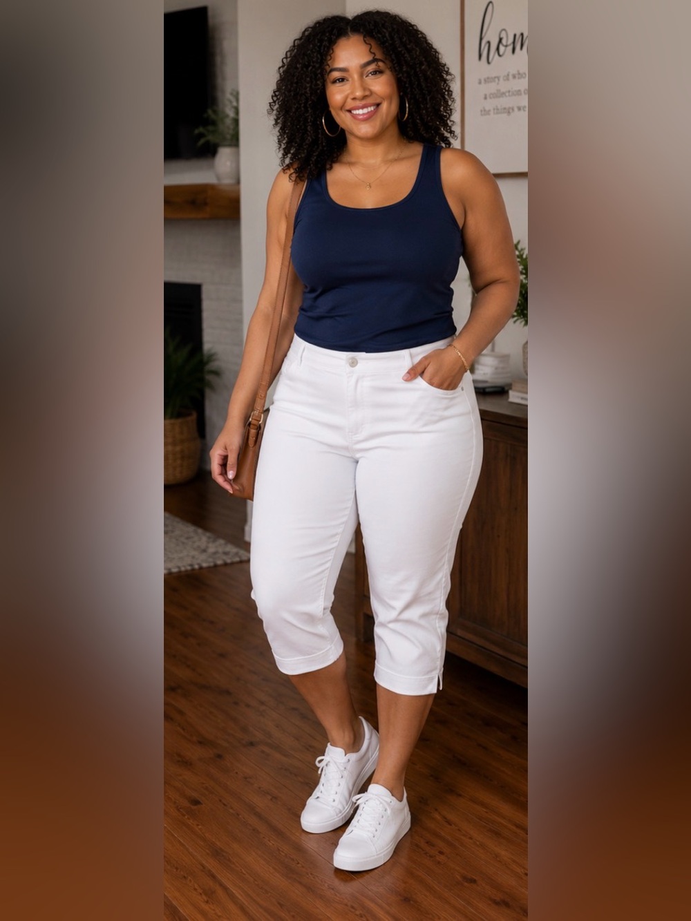 Marisa Christina White Capris Size 12